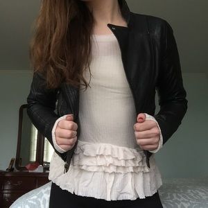 Marc Jacobs long sleeve ruffle shirt w/ thumb hole
